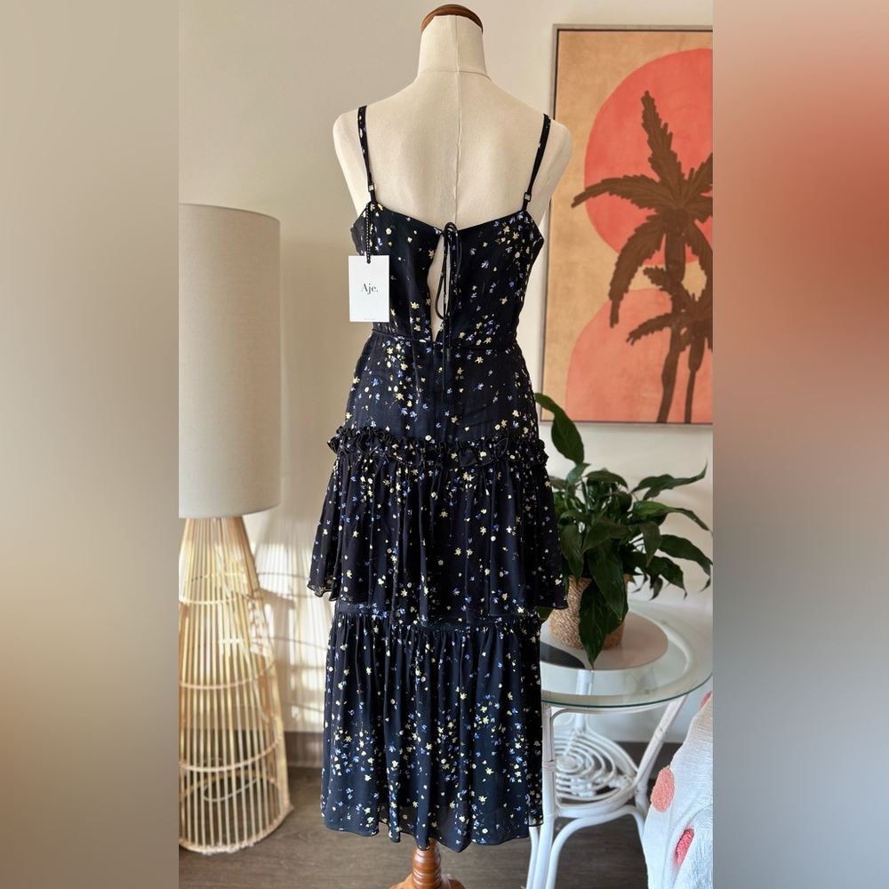 Aje Zoe Black Wildflower Dress - Picture 5 of 9